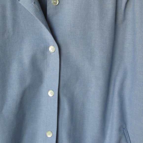 Alfred Dunner Blue Jacket with White Knit Collar and Cuffs Sz. 18 - Picture 9 of 9
